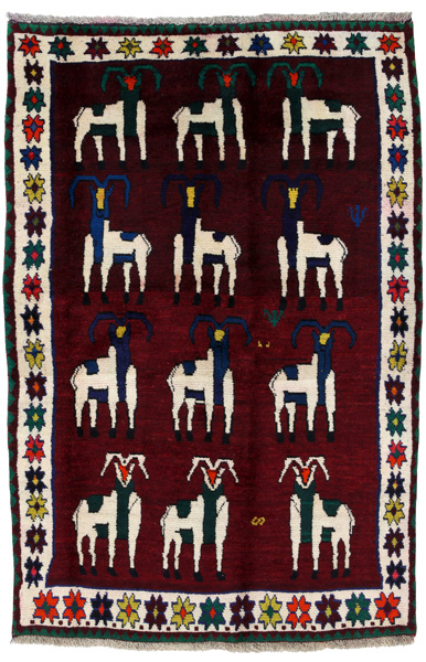 Gabbeh - Qashqai Persian Rug 184x120